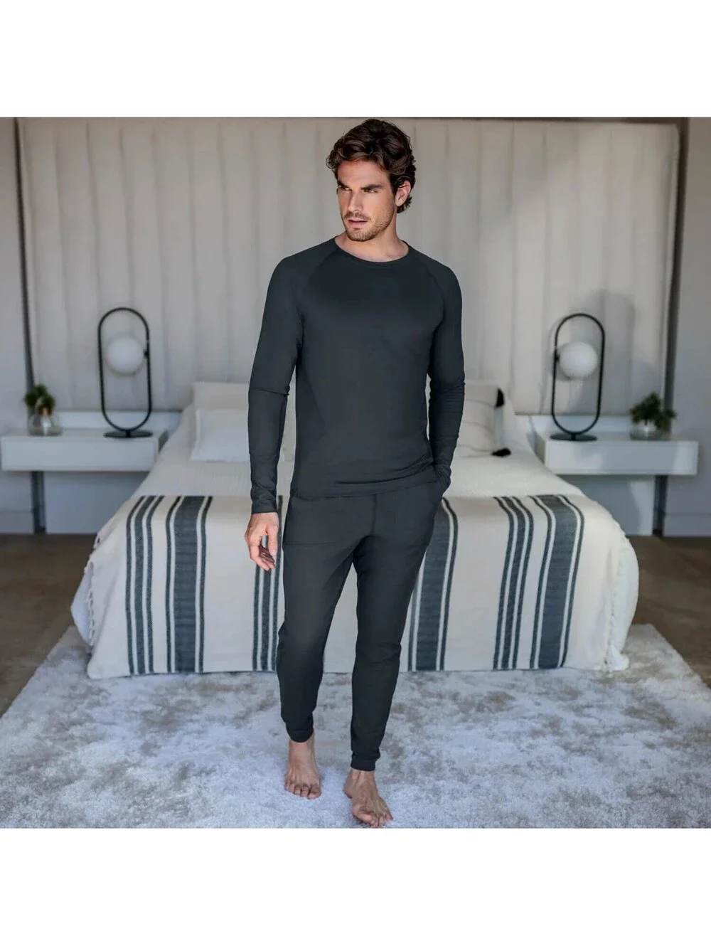 Dagsmejan Balance Sleep Pants Midnight Blue Men’s Large New With Tags